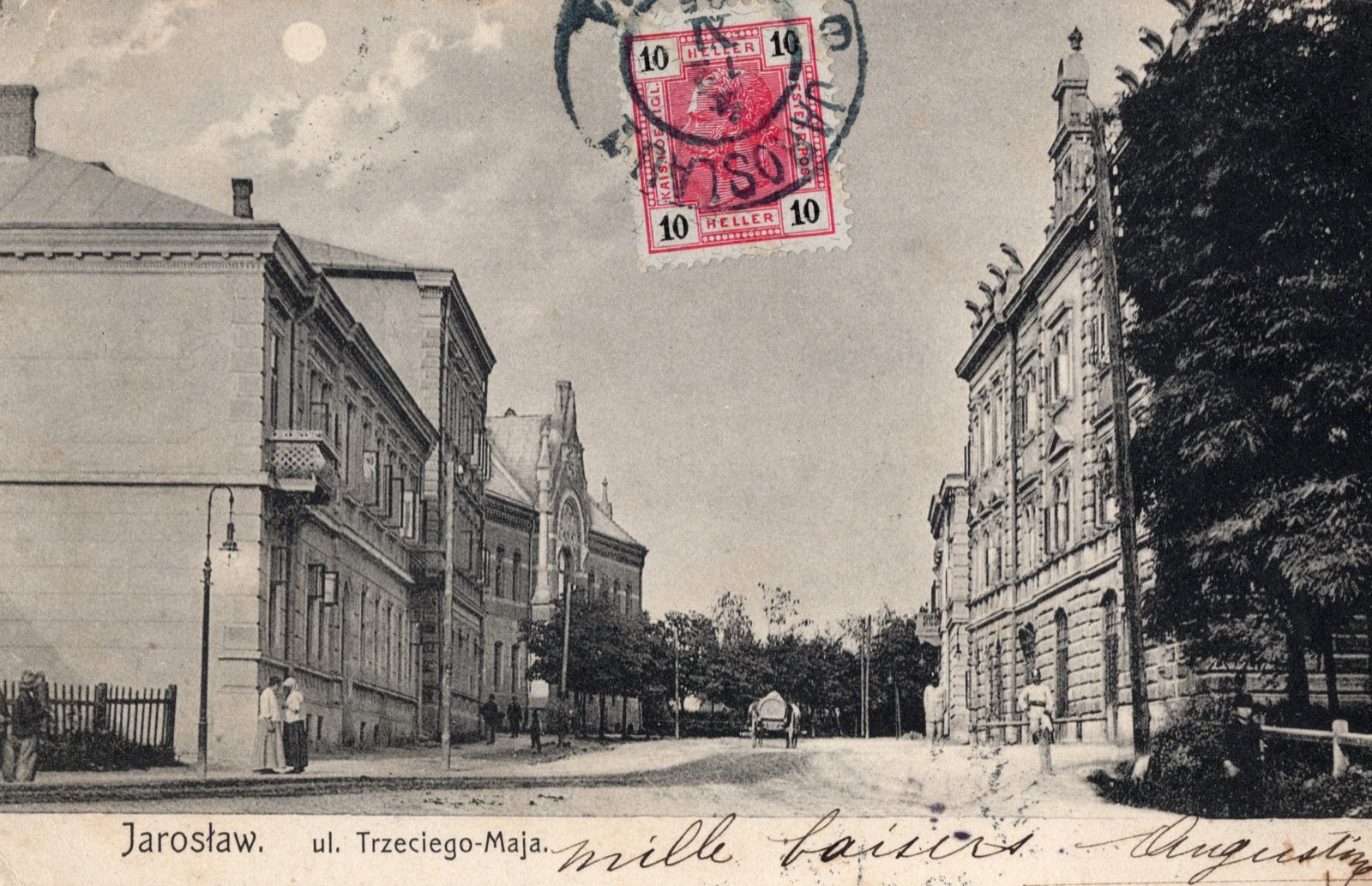 Ulica Trzeciego Maja — obieg do Paryża z dopłatą, 1905