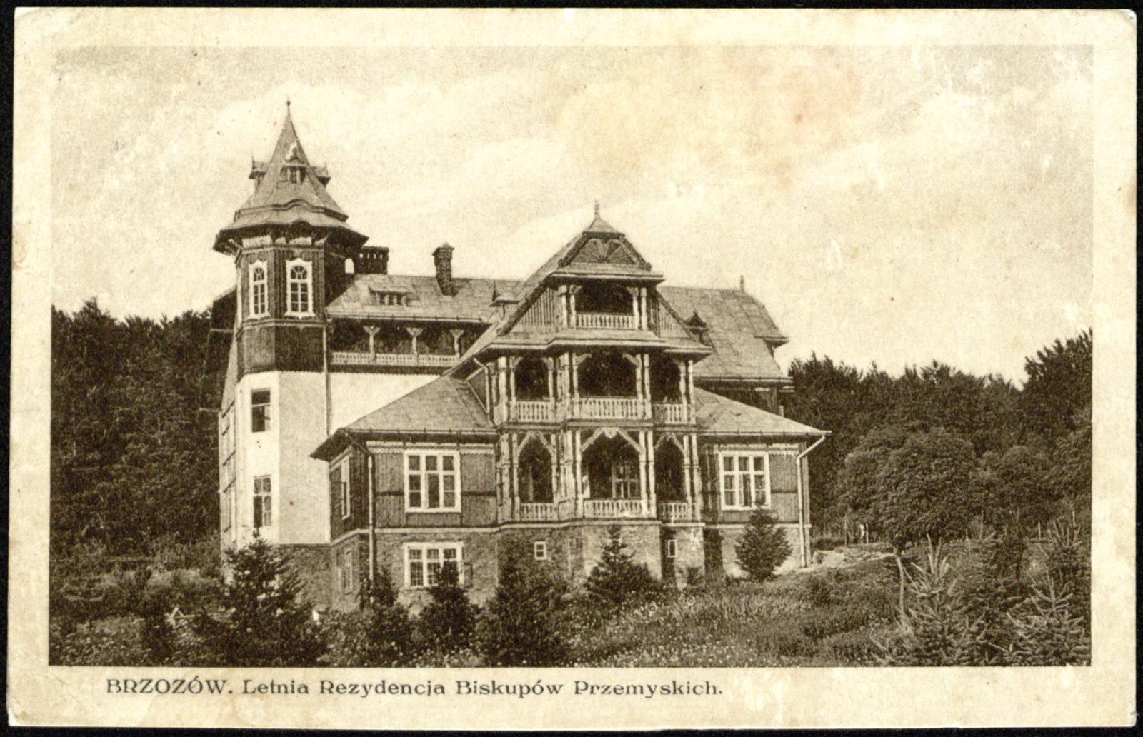 Letnia Rezydencja Biskupów Przemyskich (drewniana willa z wieżą); nakł. S. Marin