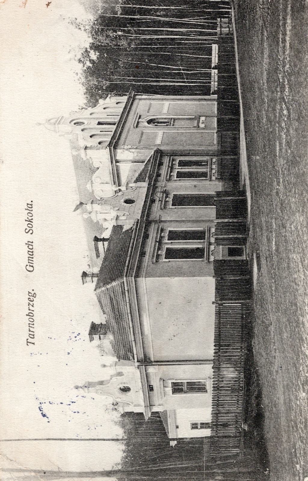 Gmach Sokoła (siedziba TG „Sokół”); OBIEGOWA do Niemiec (1925, znaczki POLSKA)