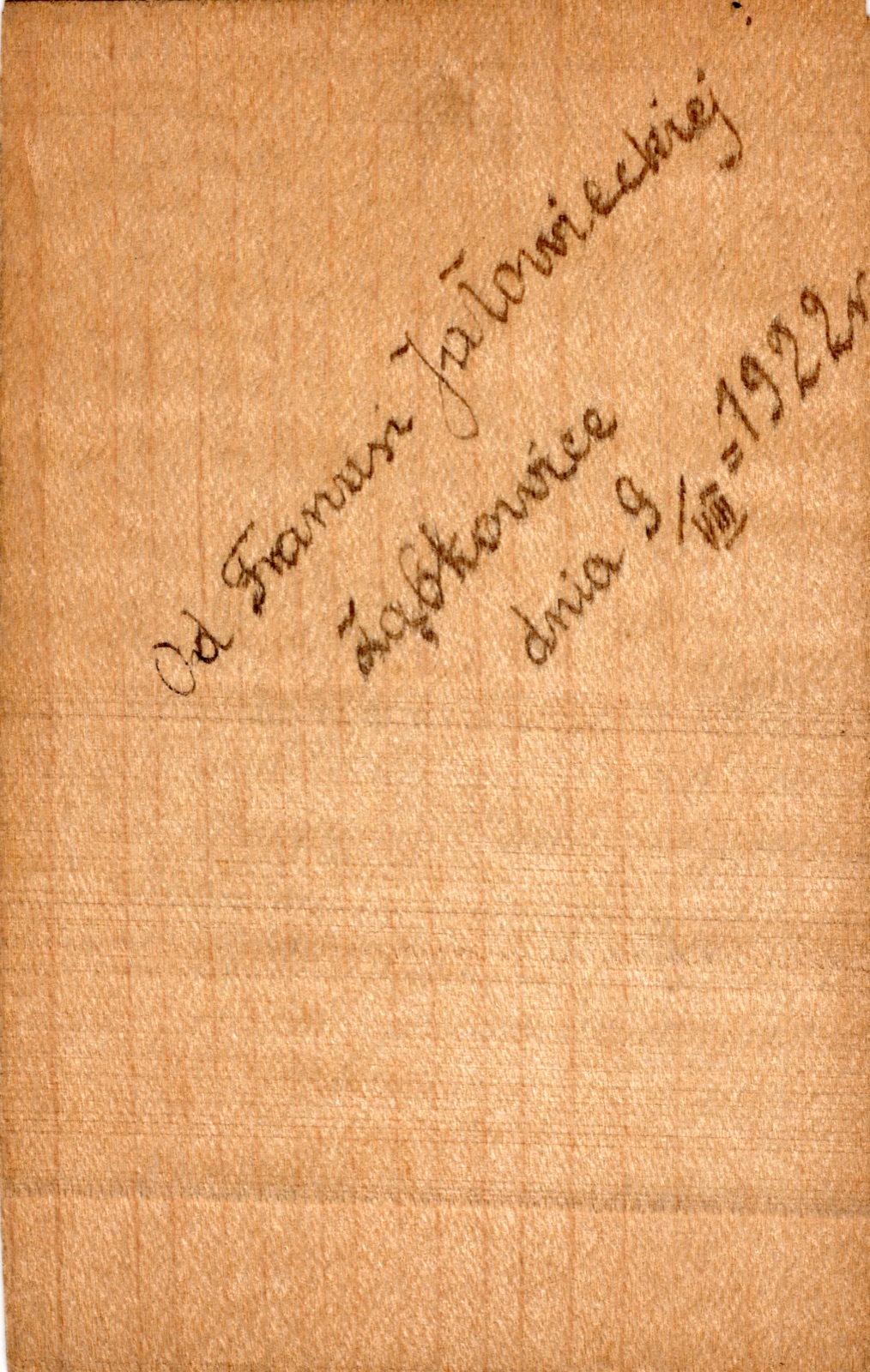 Odwrocie karty: malowidło: barwna kompozycja kwiatowa (margerytki); rękodzieło, dedykacja z 1922