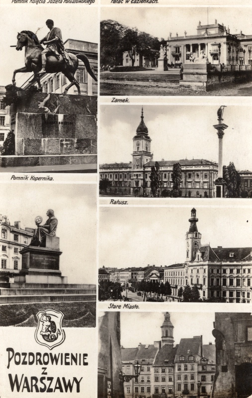 Sześciokadrowe pozdrowienie wysłane do Paryża
