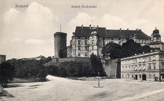 Zamek z szerokiego kadru