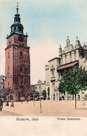 Miejsce na datę pod wieżą ratuszową