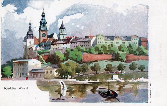 Wawel akwarelą Stanisława Tondosa