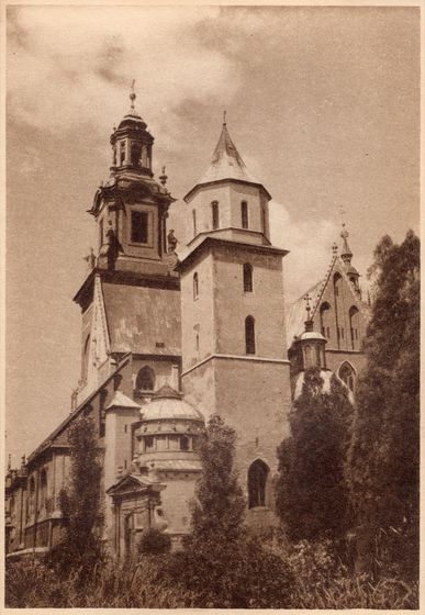 Hełm i szczyty katedry wawelskiej