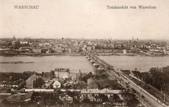 Panorama z mostem Kierbedzia