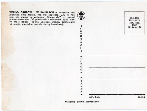 Odwrocie karty: Fotomontaż powstańczy z 1979 roku
